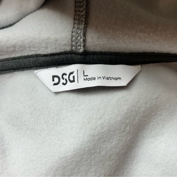 Men’s DSG Gray Fleece Hooded Sweatshirt size Large - Picture 5 of 6